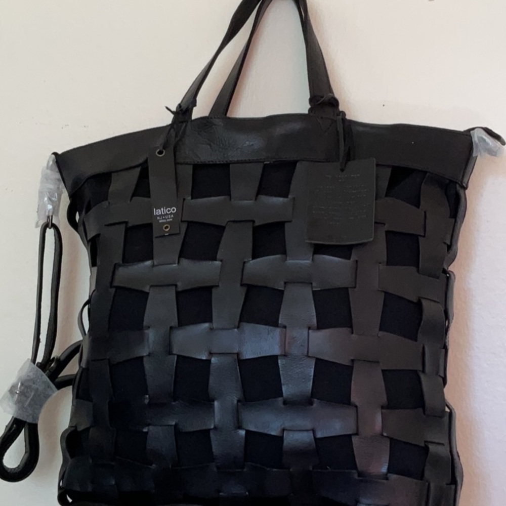 LATICO PALOMA Tote croosbody Black genuine leather New